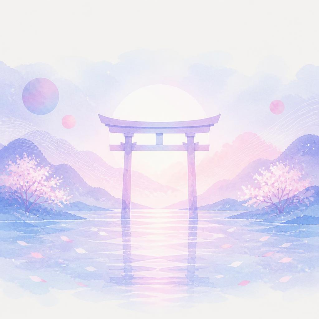夢幻的な水彩風景
