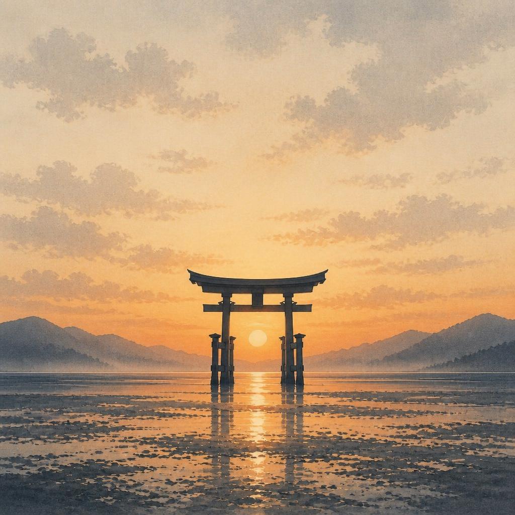 静寂の夕焼け