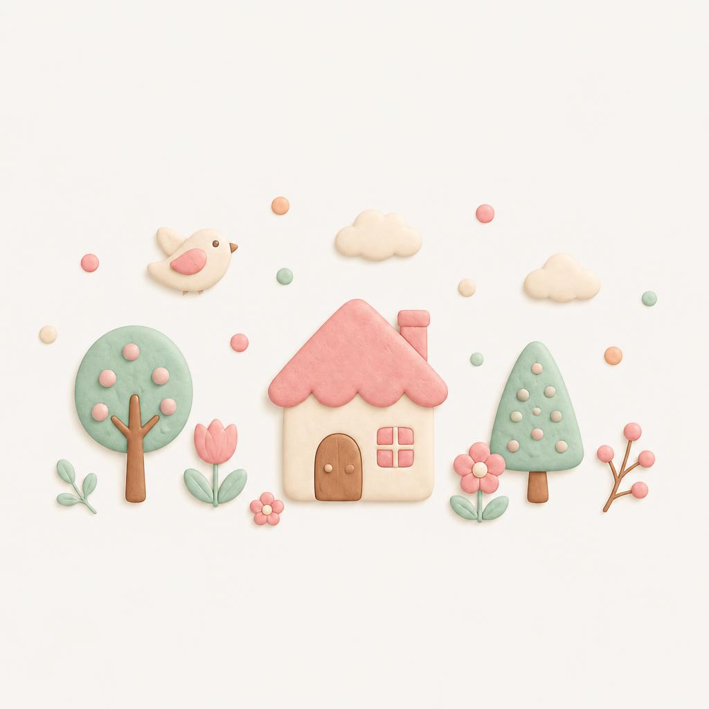 優しいパステル風景
