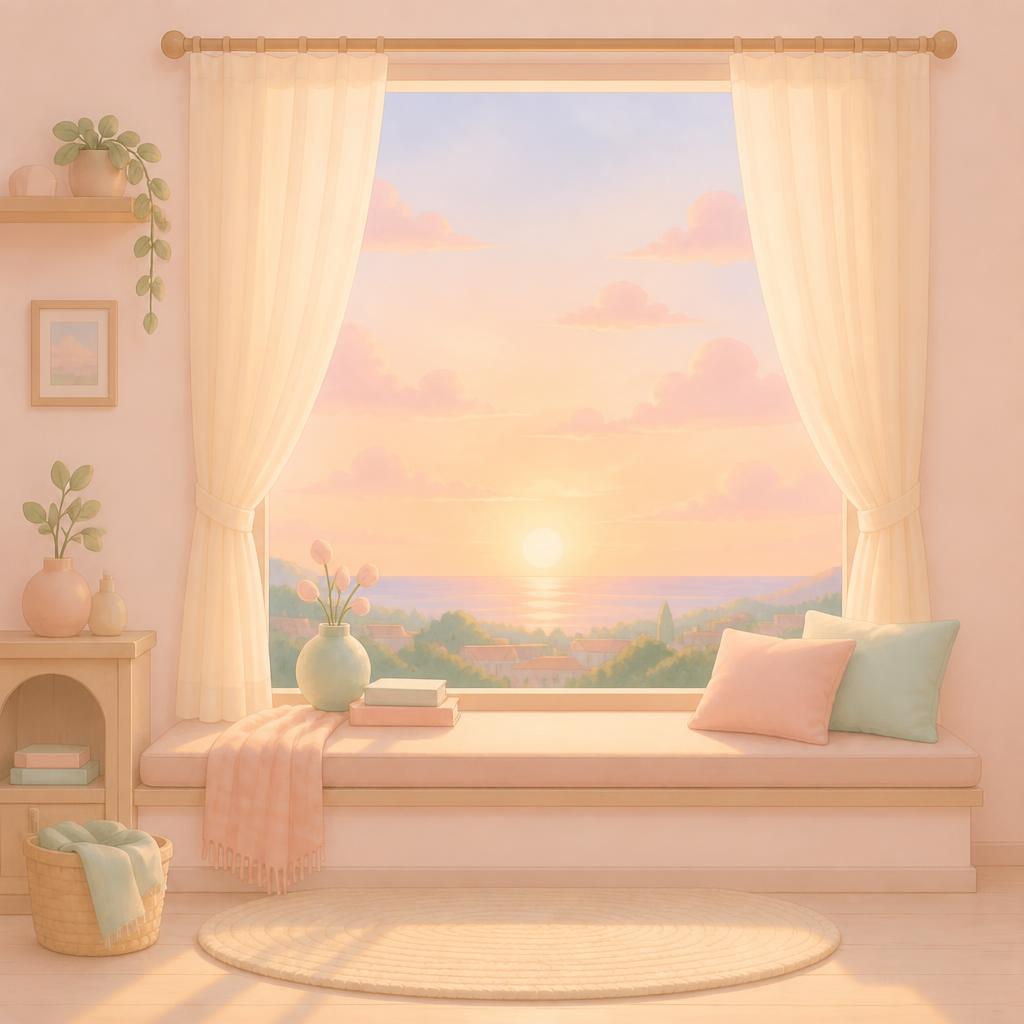 穏やかな夕暮れの風景