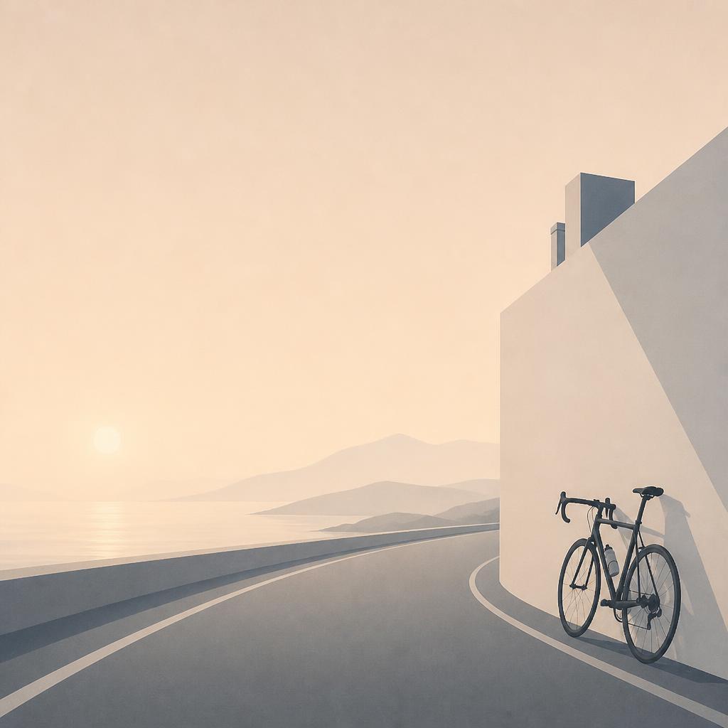 自転車と月