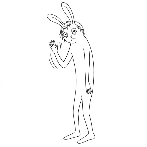 手を振っている