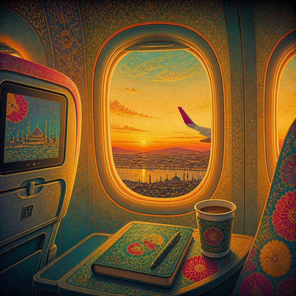 機内