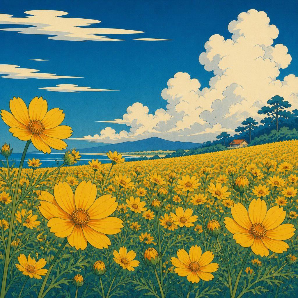 金色の花