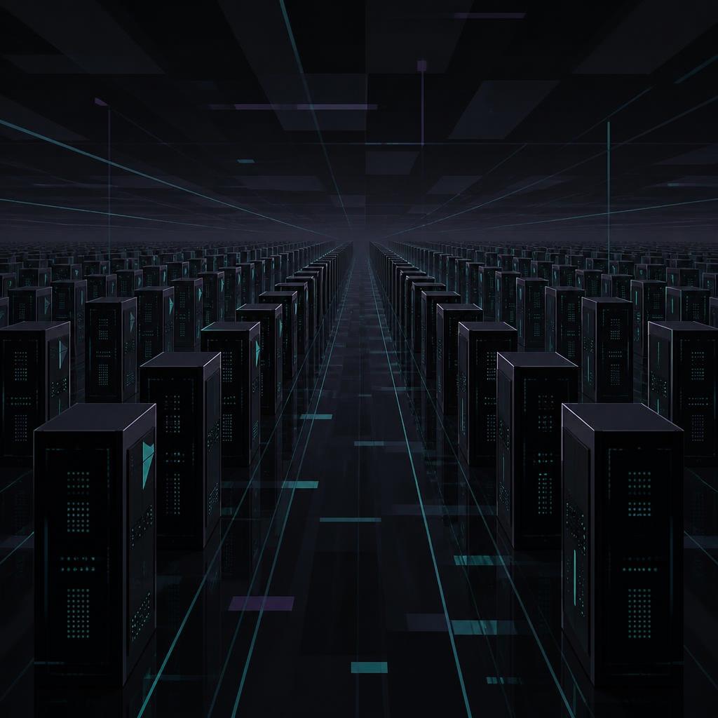 100台のサーバーラック