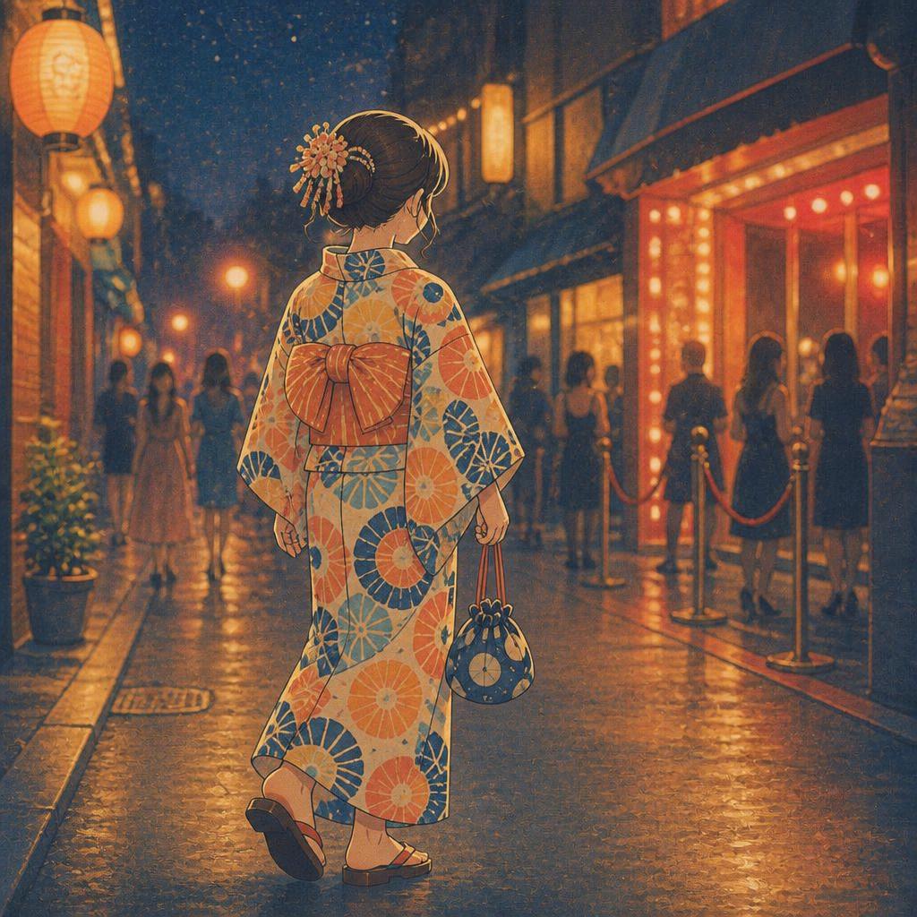 夜店へ向かう