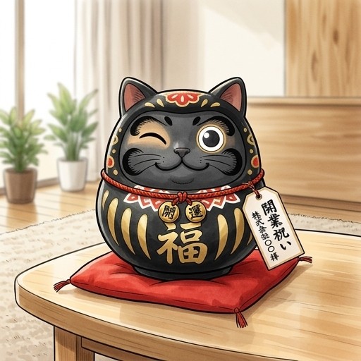 黒猫のダルマにしてほしい。開業祝いとして贈るようなもの