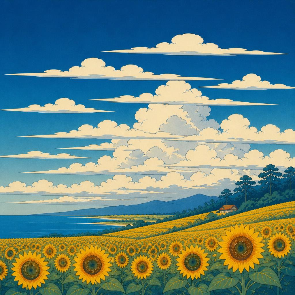 層になった雲