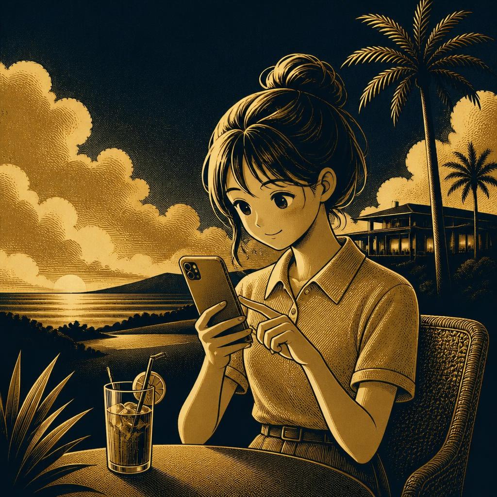 ゴルフ休憩中