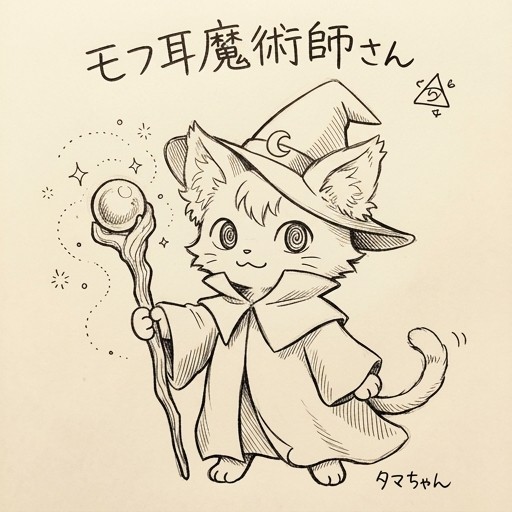 モフ耳な魔術師属性の猫の獣人さん