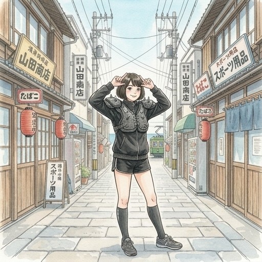 指で鬼さんポーズしている女の子