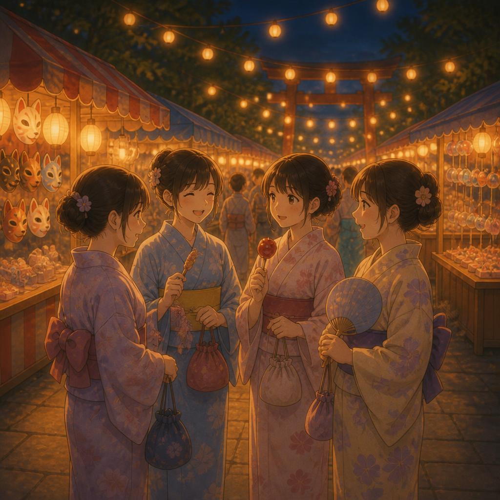 浴衣の少女たち