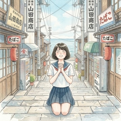 祈っている女の子